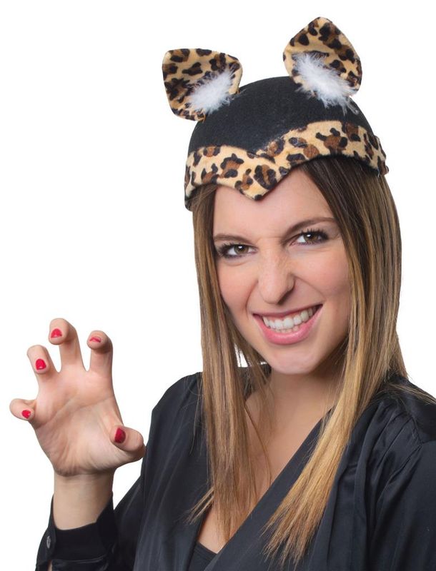 Kappe Leopard mit Ohren