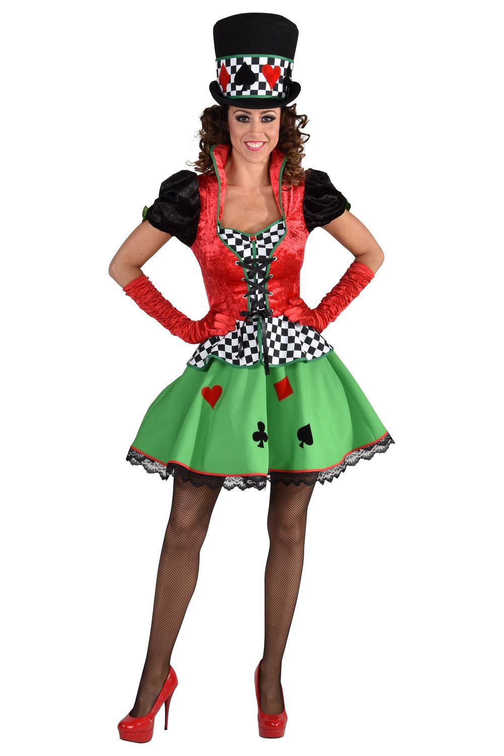 Kleid Joker Kartenkönigin Damen Kleid Joker Kartenkönigin Damen