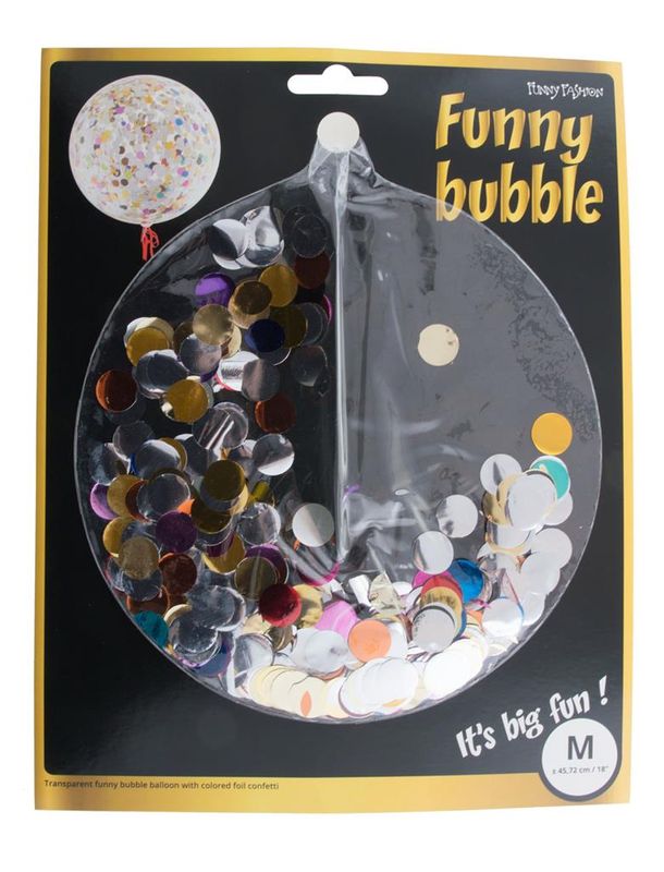 Konfettiballon 45cm Buntes Konfetti-Mix