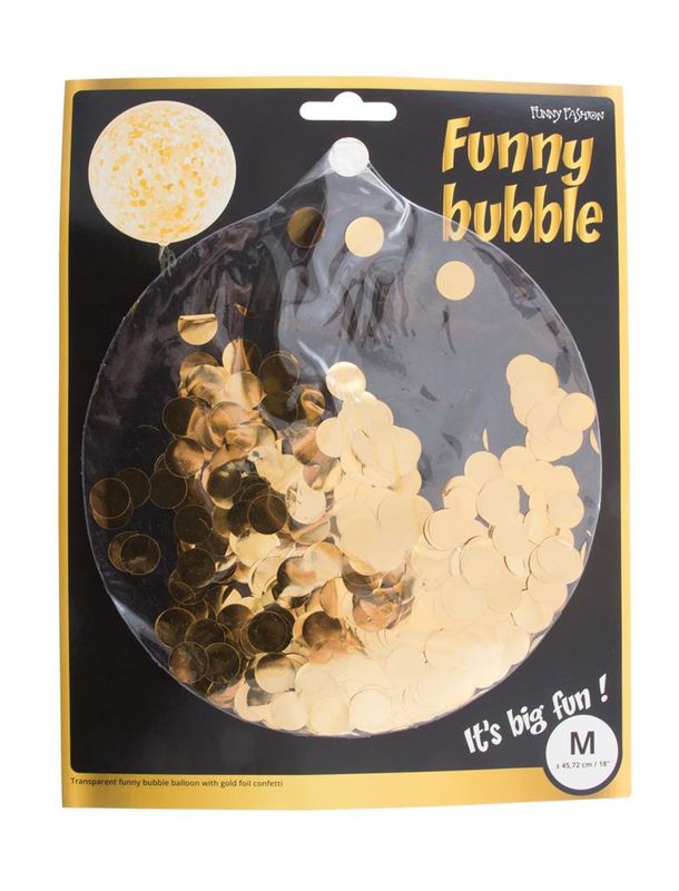 Konfettiballon 45cm Goldene Konfettis
