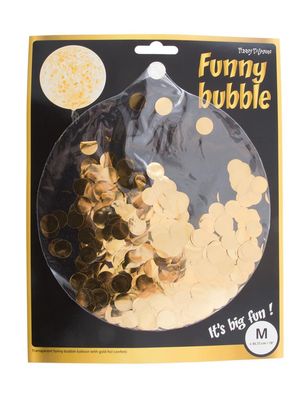 Confettiballon 45cm gouden confetti