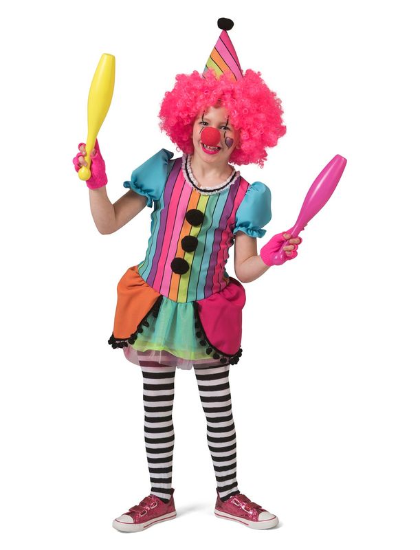 Kleid Rainbow Clown Mädchen