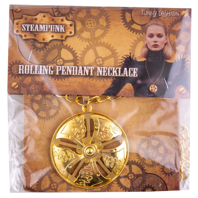 Goldene Steampunk-Halskette