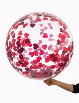 Confettiballon 45cm Hartjes Confettiballon 45cm Hartjes