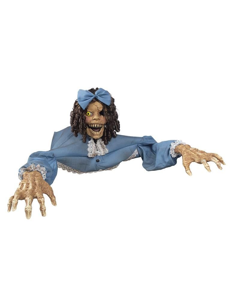 Gruseliges kriechendes Mädchen mit Funktion