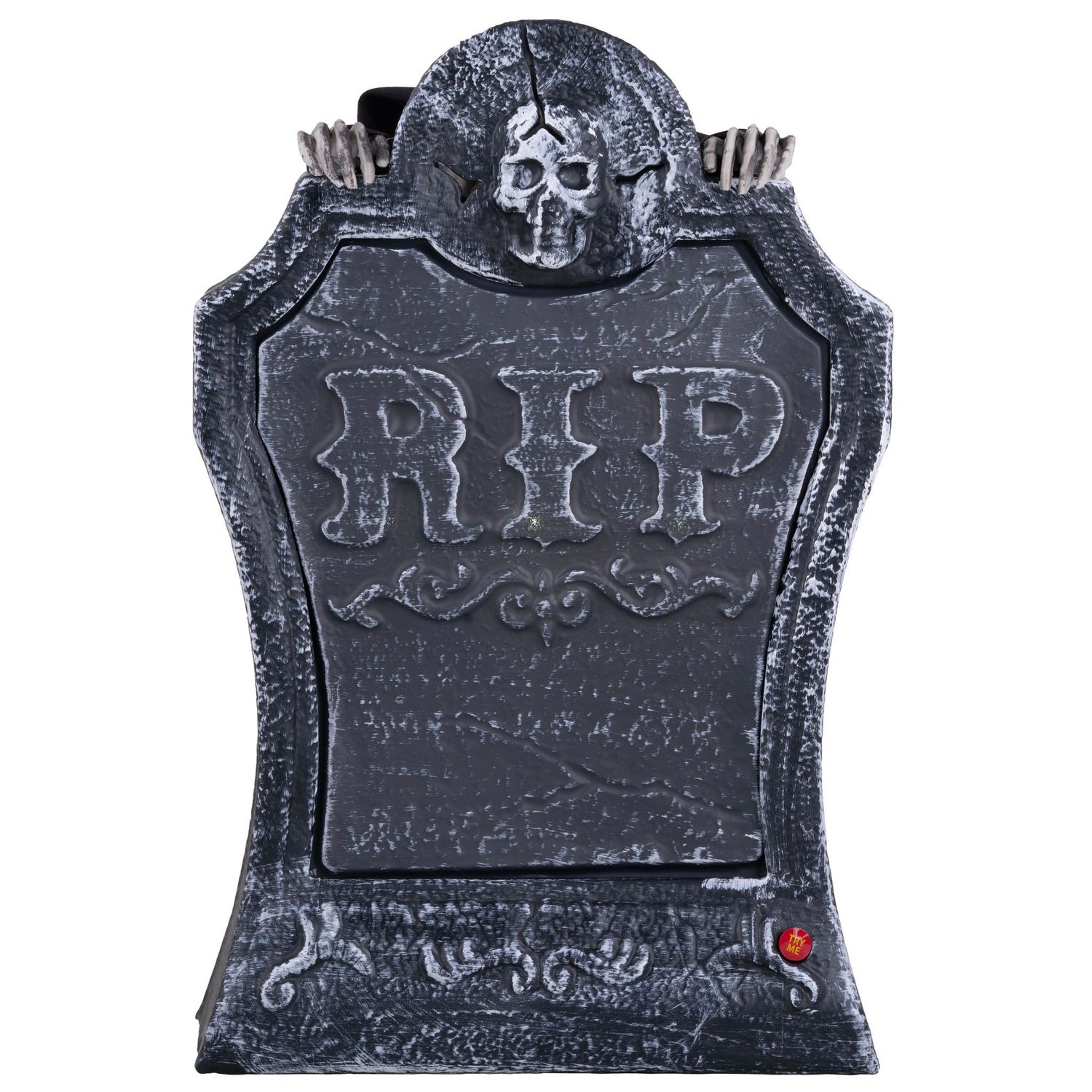 Grabstein Skelett mit Licht, Sound und Bewegung