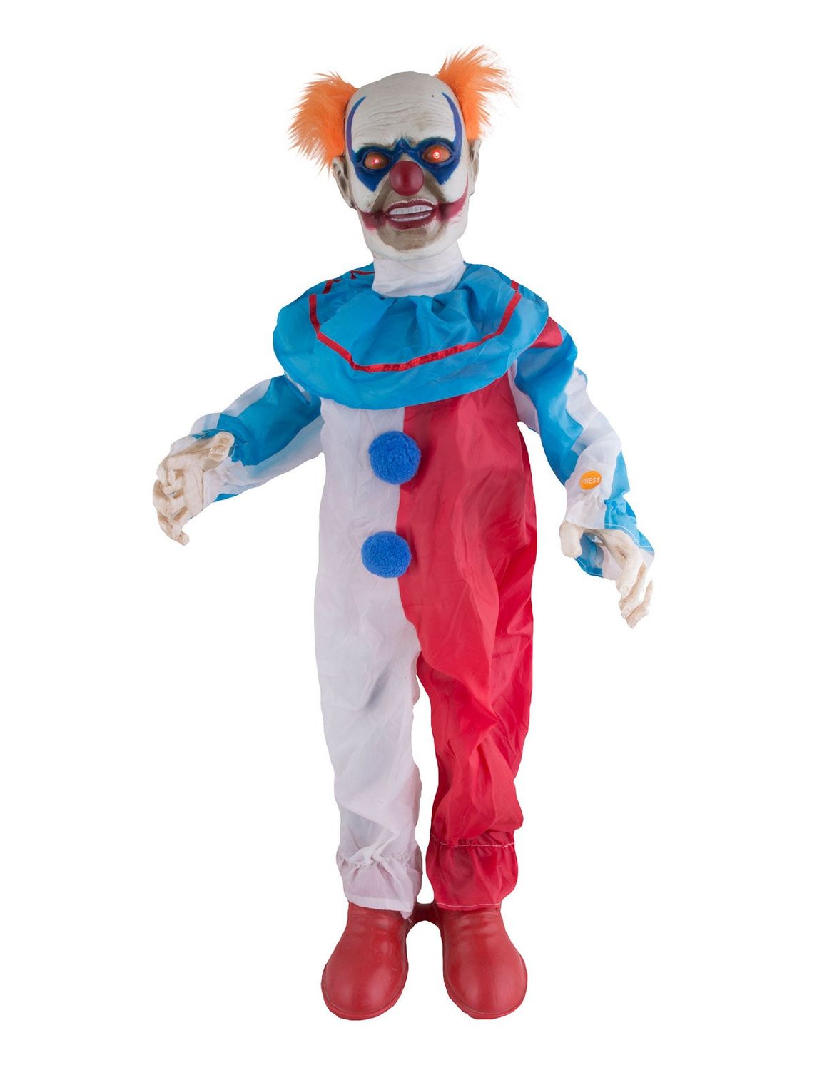 Clown 95cm met licht, geluid en beweging