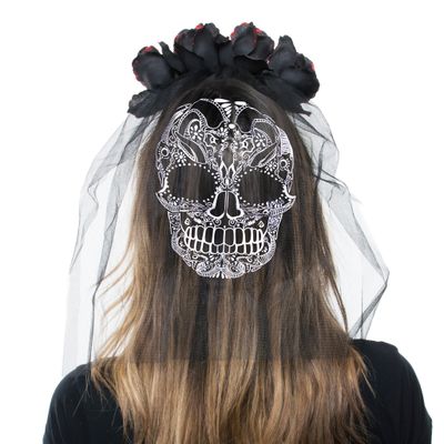 Haarreif mit schwarzen Rosen