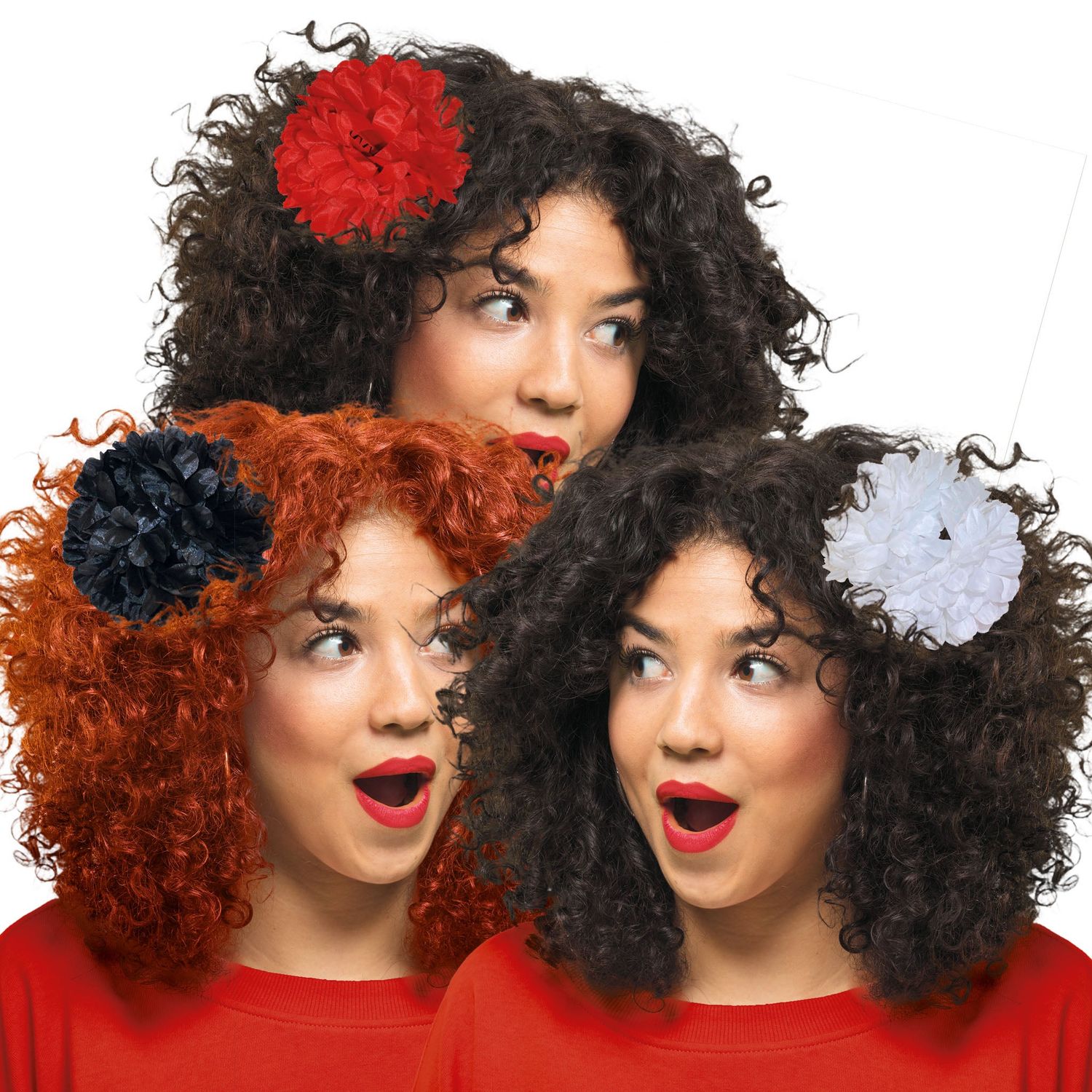 Haarspange Blume 12er-Pack 3 Farben Haarspange Blume 12er-Pack 3 Farben