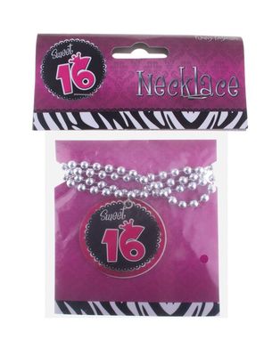 Halsketting zilver sweet 16