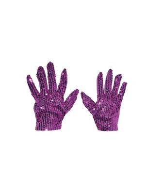 Handschoenen met pailletten 22 cm 7 kleuren