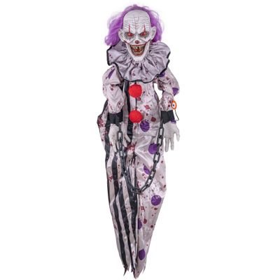 Hangende schuddende clown 150 cm geanimeerd
