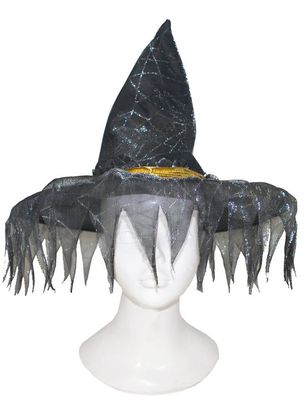 Hexenhut glitzerndem Spinnwebendruck Hexenhut glitzerndem Spinnwebendruck