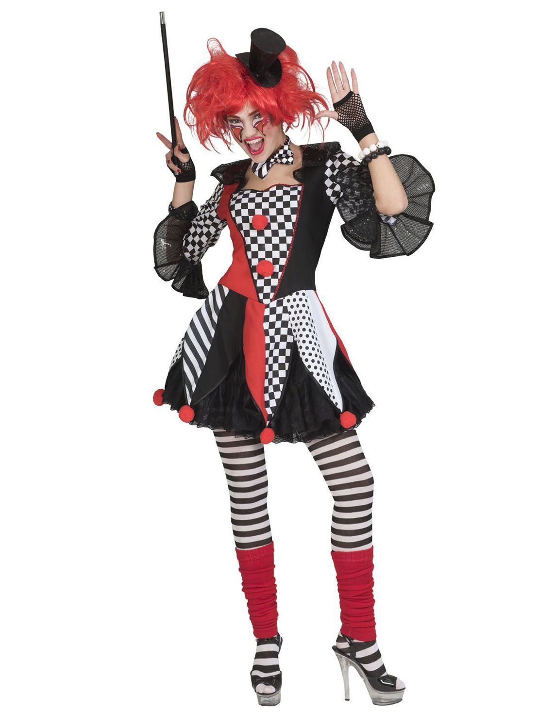 Jurk Harlekijn Jester Dames