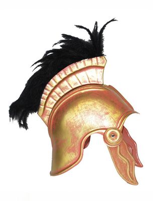 Römerhelm Quintus mit rotem Kamm Römerhelm Quintus mit rotem Kamm