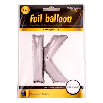 Folienballon K Silber 102cm