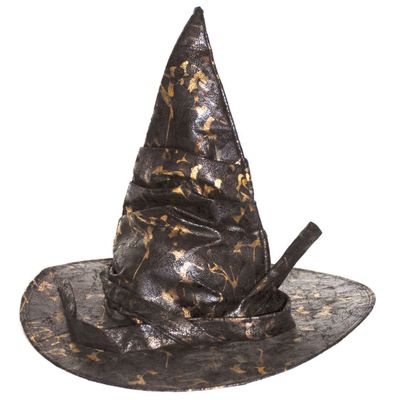 Heksenhoed zwart/goud