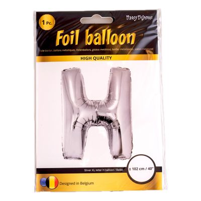 Folienballon H Silber 102cm