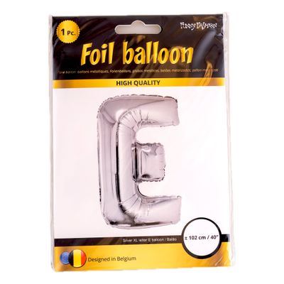 Folienballon E Silber 102cm