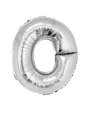 Folienballon O Silber 102cm