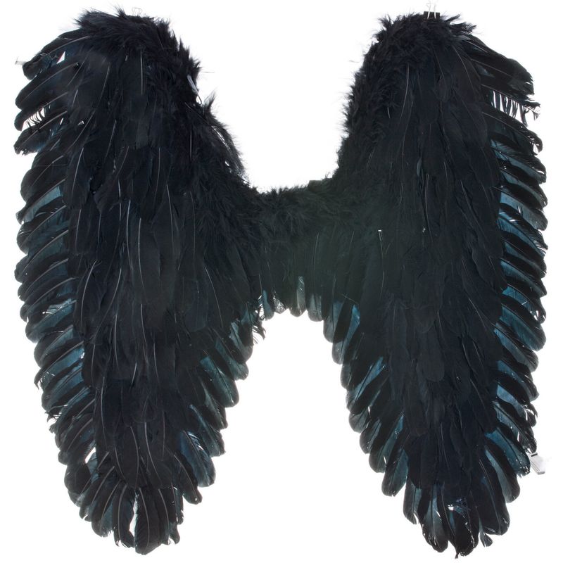 Federflügel Schwarz 70 x 65cm