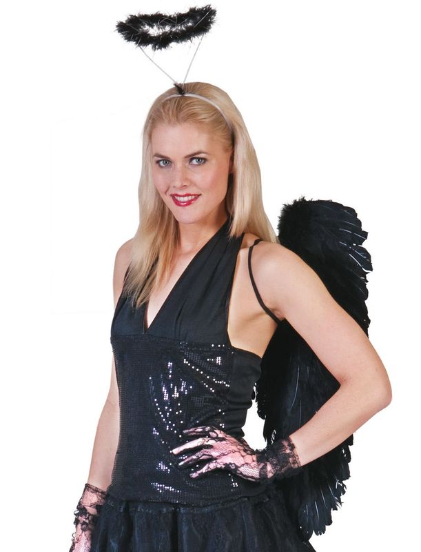 Federflügel Schwarz 70 x 65cm