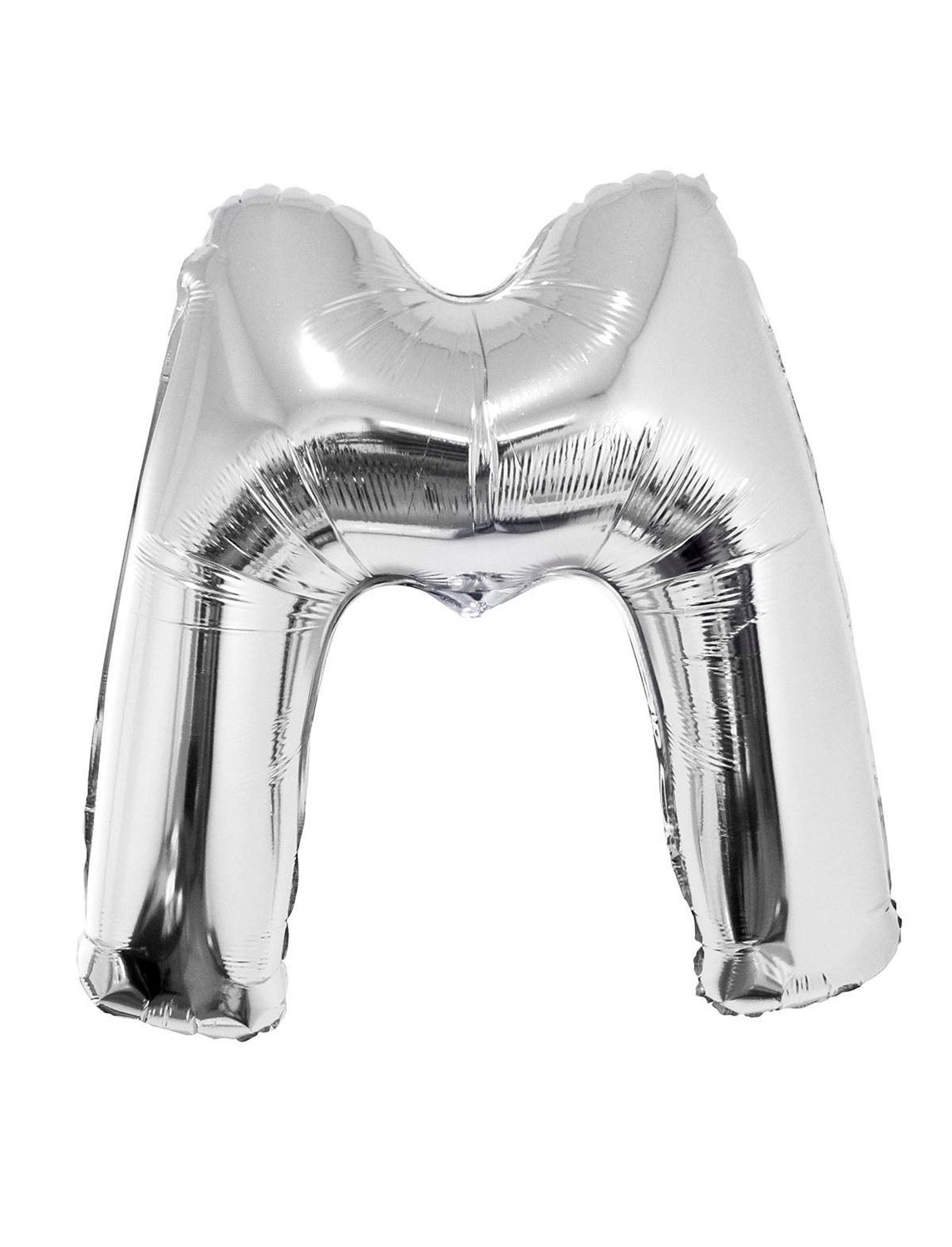 Folieballon 102m letter M Zilver