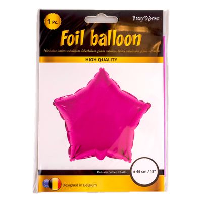 Folienballon Stern 45cm Fuchsia