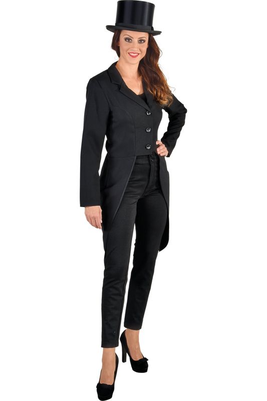 Frack Burlesque Damen Schwarz