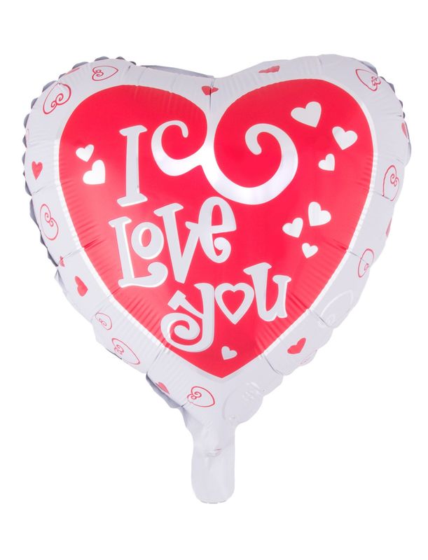 Folienballon Herz 45cm 2-seitig I LOVE YOU
