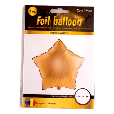 Folienballon Stern 45cm Chrome Gold