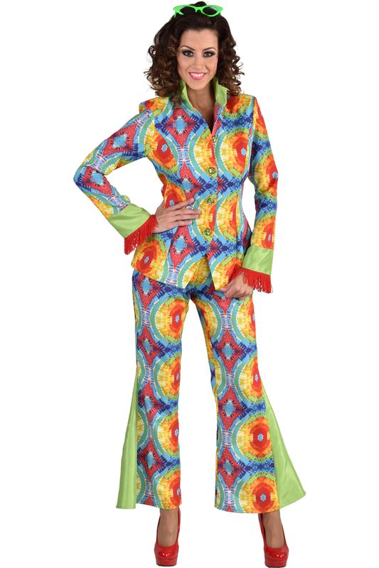 Bunter 70er Anzug Damen