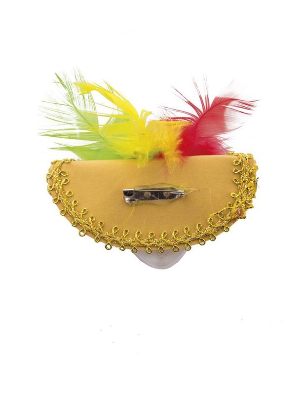 Brosche Maske mit Hut