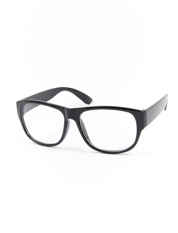 Brille Nerd eckig schwarz