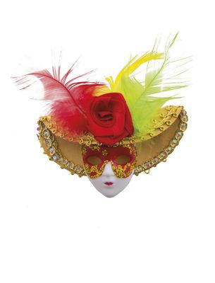 Brosche Maske mit Hut Brosche Maske mit Hut