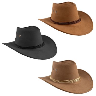 Cowboyhoed Wild Bill 3 kleuren