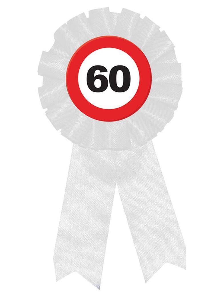 Brosche Rosette Verkehrsschild 60 Jahre