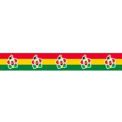 Buntes Zierband in Rot, Gelb und Gr