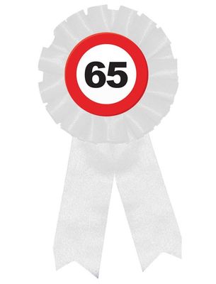 Brosche Rosette Verkehrsschild 65 Jahre