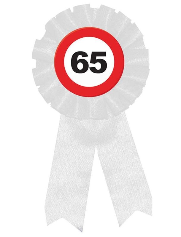Brosche Rosette Verkehrsschild 65 Jahre