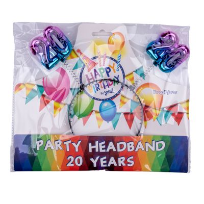 Haarreif 20. Geburtstag Regenbogen