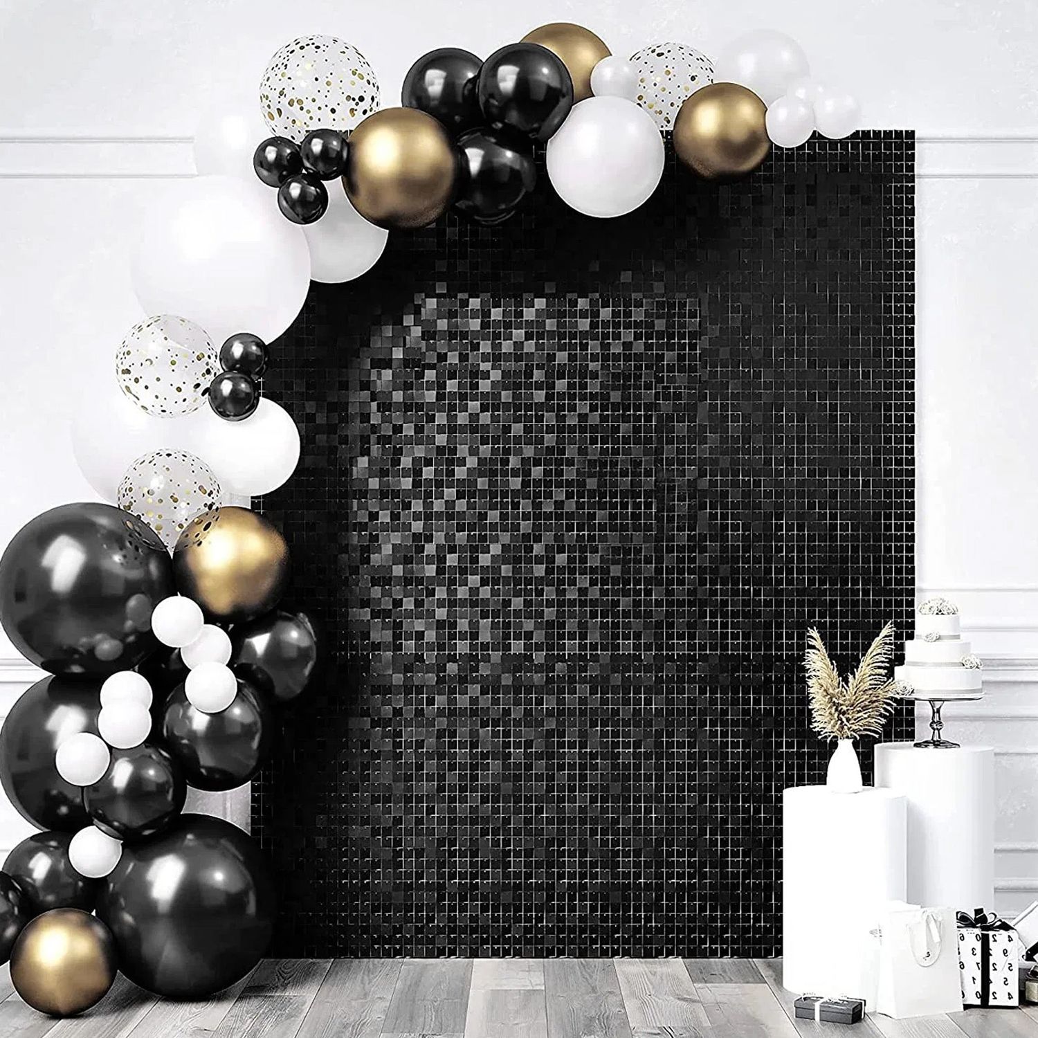 Dekorative Platte 30x30cm Schwarz