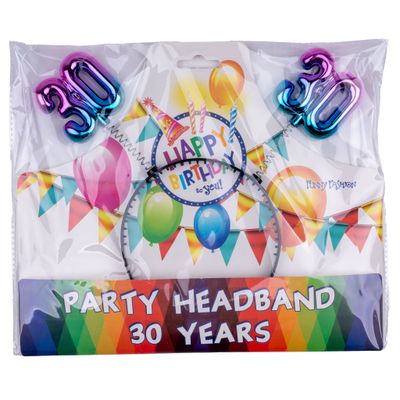 Haarreif 30. Geburtstag Regenbogen