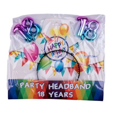 Haarreif 18. Geburtstag Regenbogen