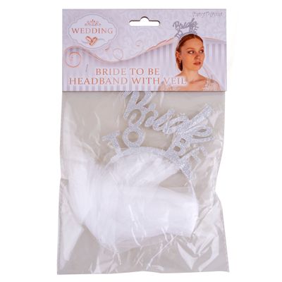 Haarreif mit Schleier BRIDE TO BE