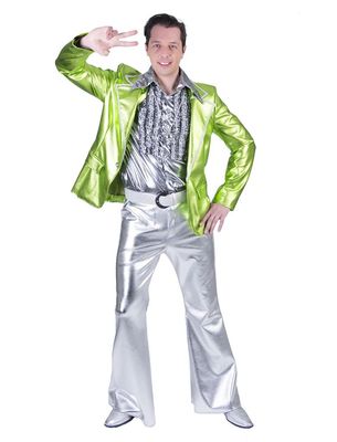 Disco fever broek zilver