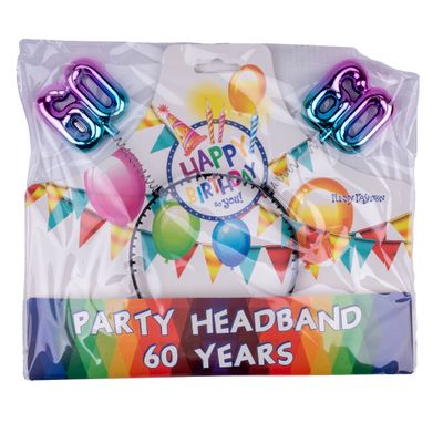Haarreif 60. Geburtstag Regenbogen