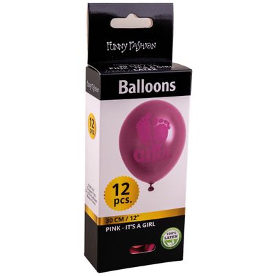 12 Luftballons Baby Girl 30cm