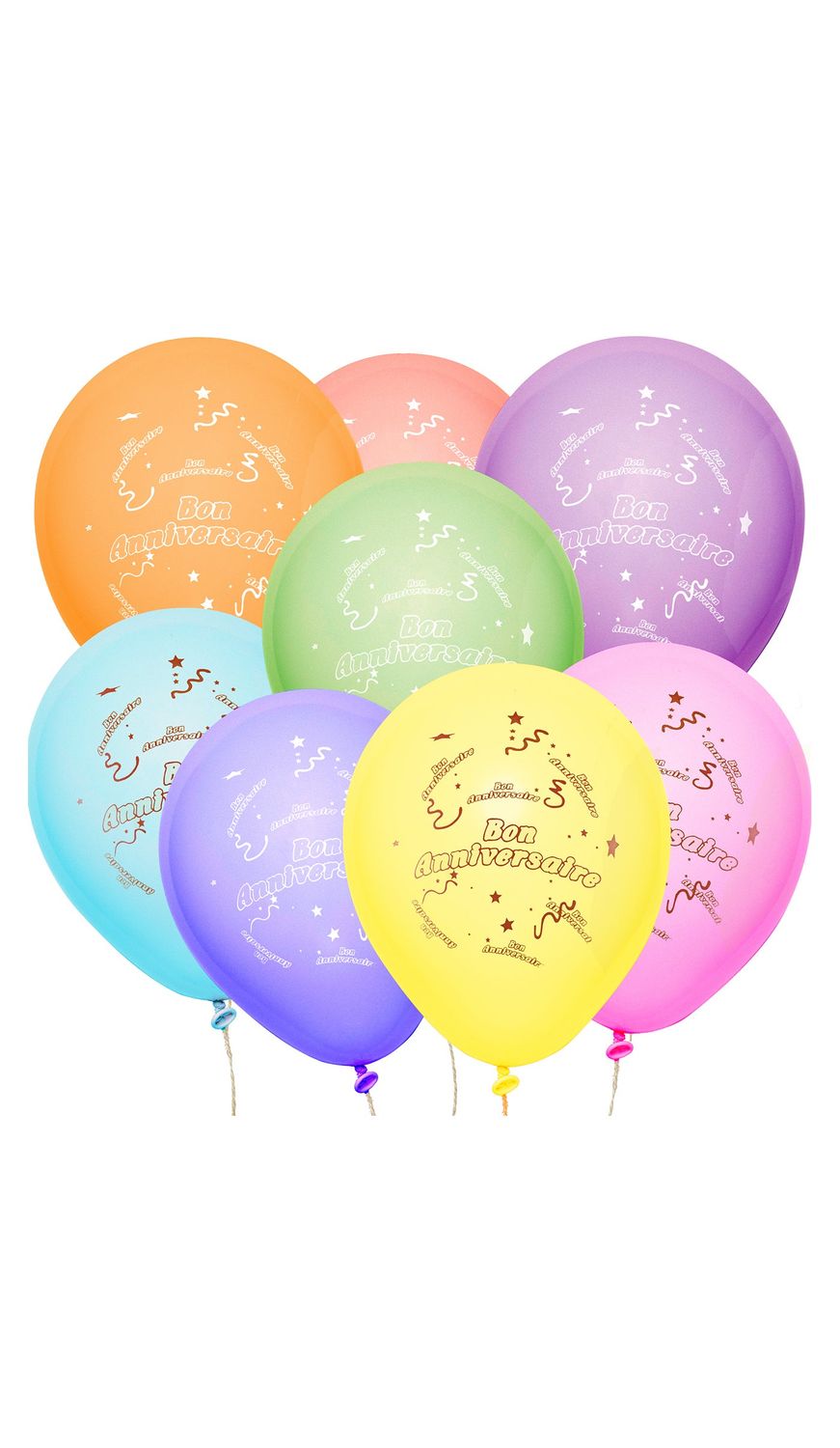 20 Ballons Bon Anniversaire 22cm