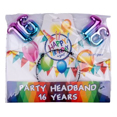 Haarreif 16. Geburtstag Regenbogen